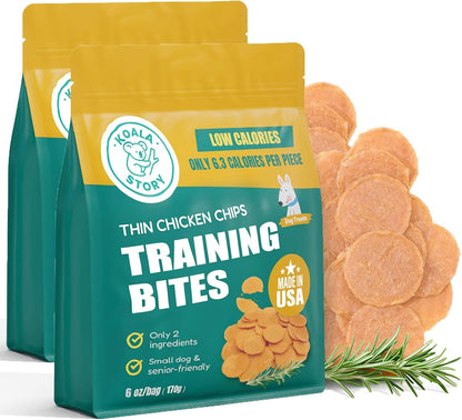 Dog Chicken Chips Treat - 12 oz, 100% Natural Ingredient Made in USA, High Protein Low Calorie Pet Training Chew Jerky Dried Food, Healthy Pet Supplies for Medium, Large Breeds & Puppy