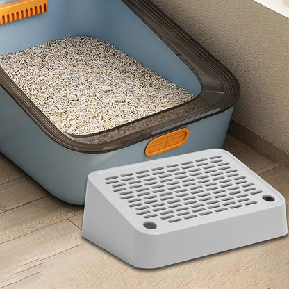 Footboard for Cats Litter Box Reusable Easy Cleaning Keep Room Tidy Compact Size for Home Indoor Litter Pan Pet Litter Box, Slope
