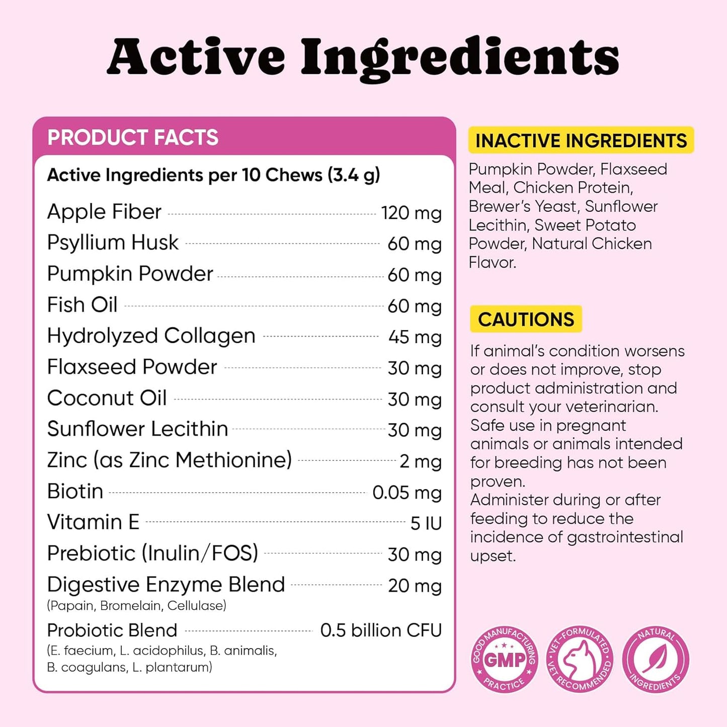 Hairball Treatment for Cats-Natural Coconut & Fish Oils for Smooth Passage & Relief, Cat Hairball Remedy Treats with Fiber & Enzymes to Reduce Buildup, Support Gut, Skin & Coat Health - Chicken Flavor