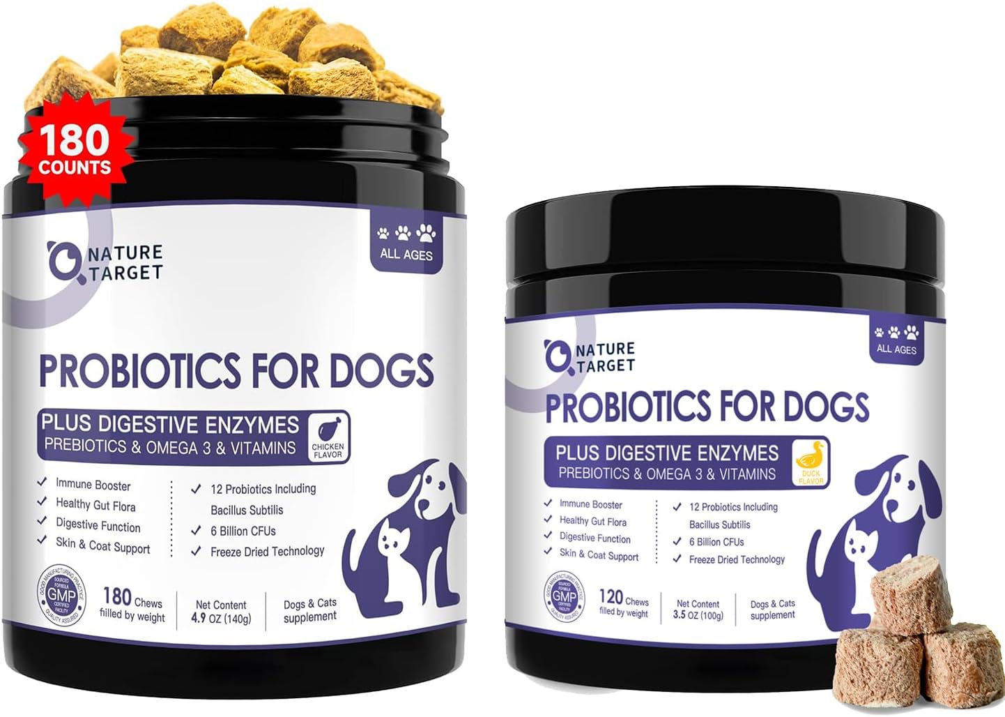 Probiotics for Dogs 180 Chews with Duck Probiotics for Dogs