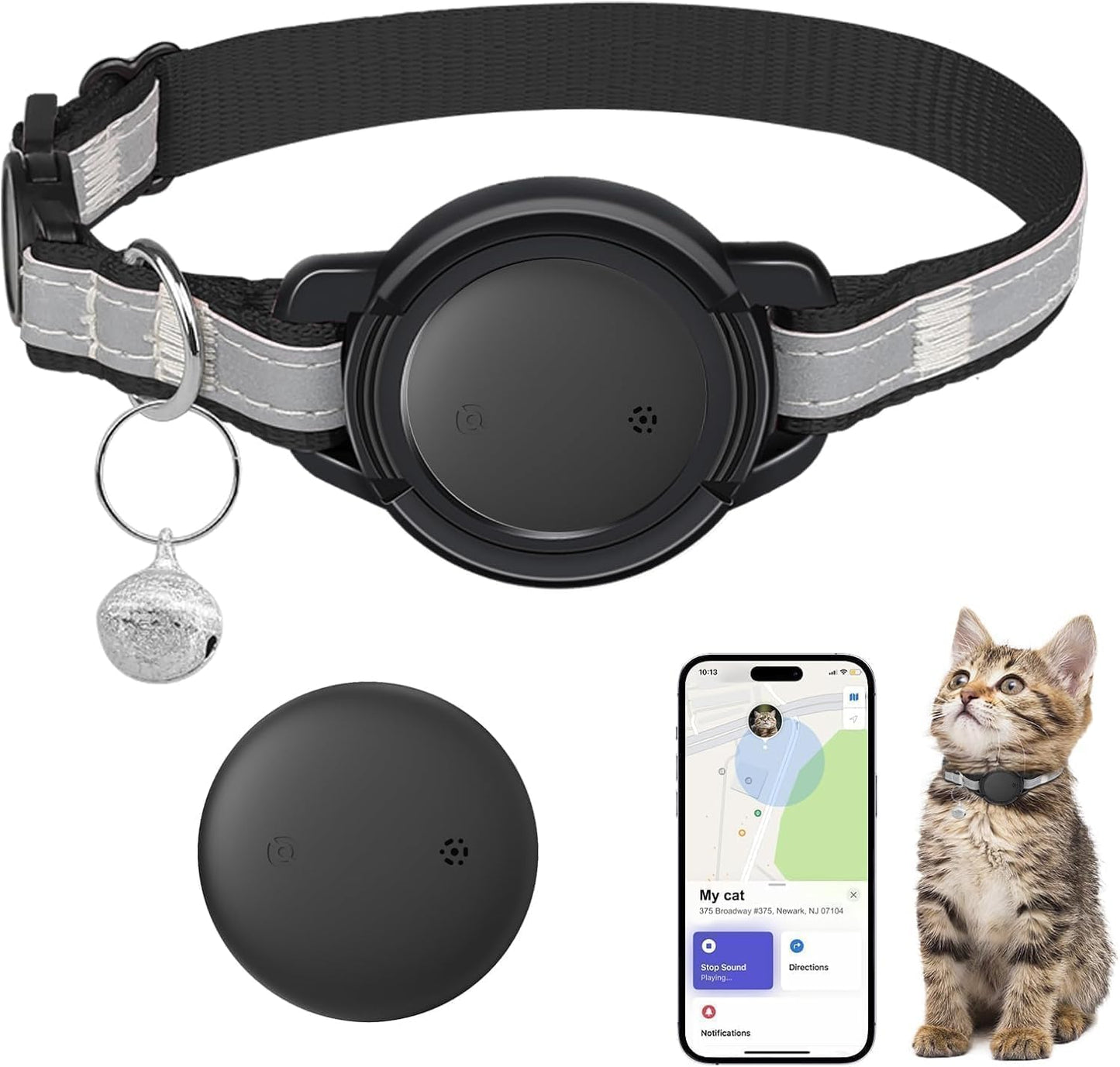 GPS Tracker for Cats, Mini GPS Cat Tracker, Smart Pet Activity Tracker, No Monthly Fee, Compatible with Apple Find My(iOS Only), Anti-Lost, Finder Tag for Vehicles, Pets, Kids, Items Gift (1 Pack)