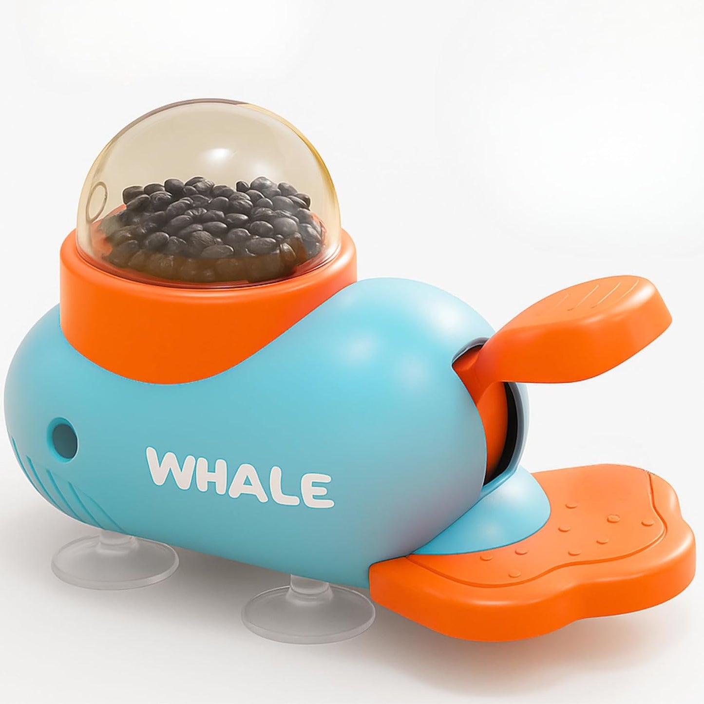 Interactive Dog Toy Treat Dispenser Whale-Shaped Slow Feeder Puzzle with Strong Suction Cups, Durable Non-Toxic Food-Grade Design for Small & Medium Dogs