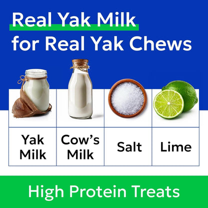 BARK&SPARK Yak Cheese Himalayan Dog Chews - 100% Natural & Long Lasting Dog Treats, Yak Milk Chews for Small, Medium & Large Dogs, Lactose & Gluten Free Dental Sticks, Healthy & Safe - Large (4 Chews)