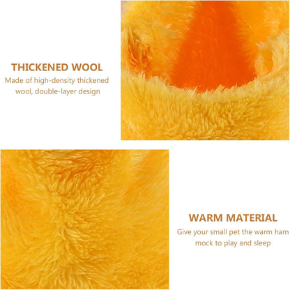 2Pcs Hamster Sleeping Bags and Squirrel Hanging Nests, Warm Flannel Pet Hammocks Cotton Lining, Portable Small Animal Beds for Cozy Cage Comfort