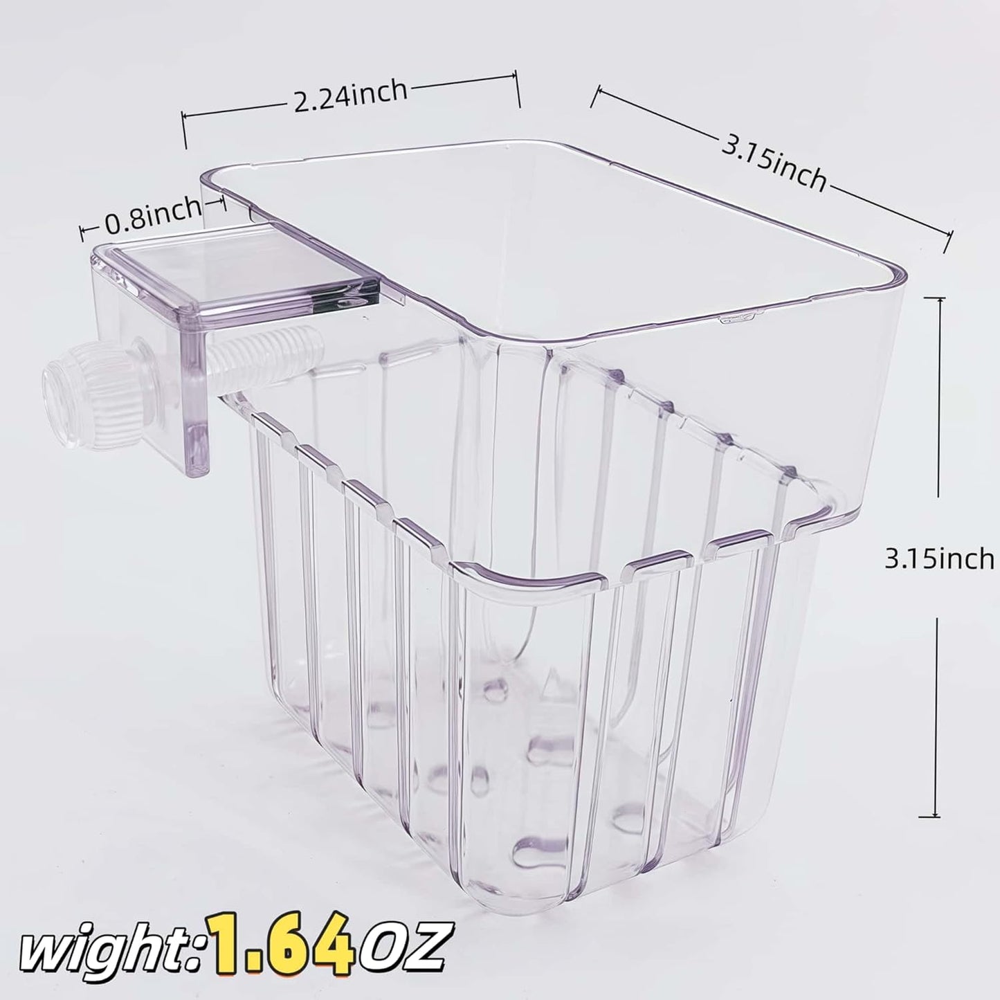 ARREBOL 2 Pack Clear Aquarium Plant Holder Top Hanging Fish Tank Plant Holders Fits up to 0.8in Tank Edges