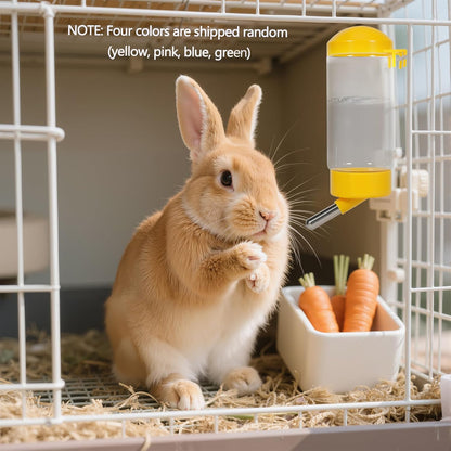 3PC 14OZ Guinea Pig Water Bottle No Drip Small Animal Water Dispenser Hanging Rabbit Water Bottle Hamster Water Feeder Bottle for Rabbit Chinchilla Squirrel Ship by Random Color