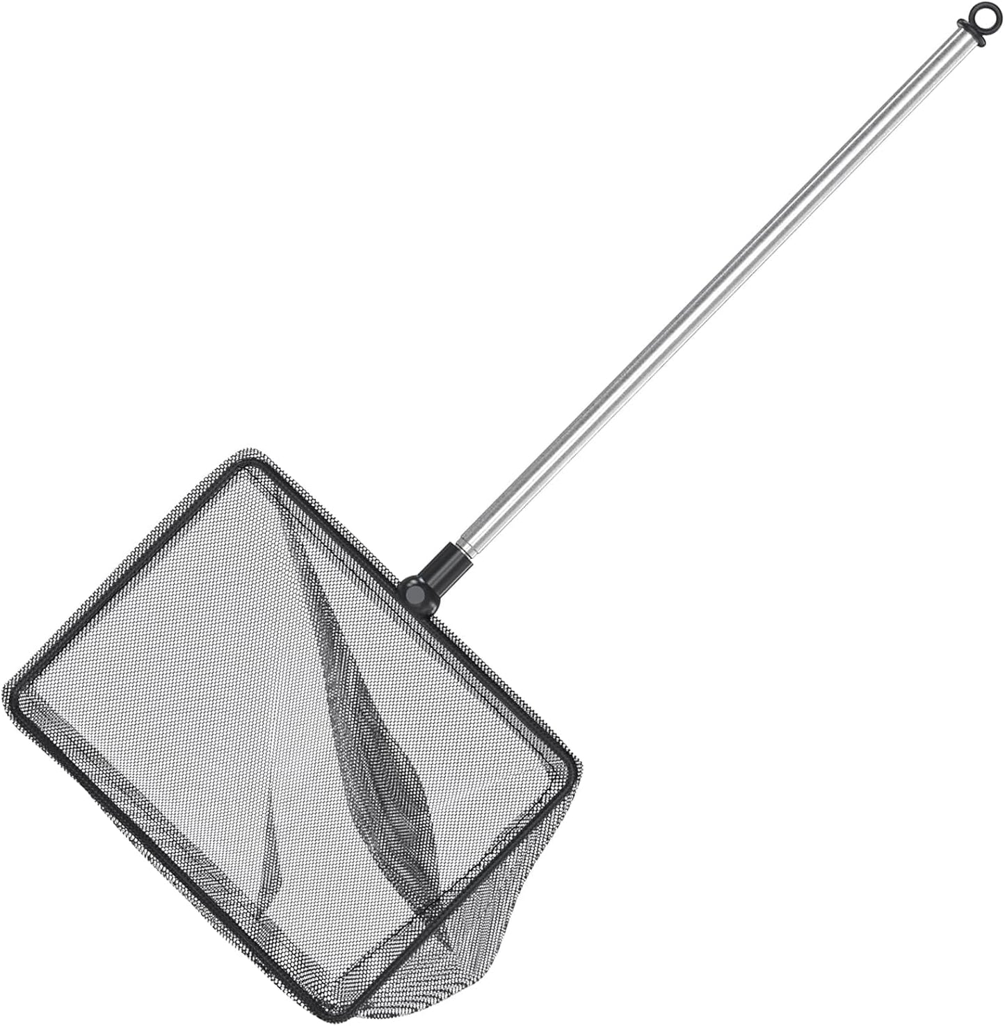 Pawfly Aquarium Fish Net with Extendable 9-24 Inch Long Handle for Betta Fish Tank Small Koi Pond and Pool