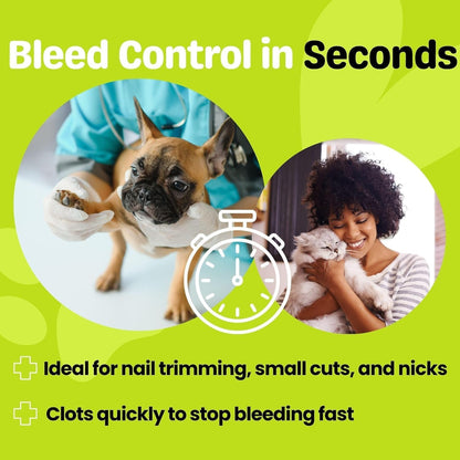 PetEyez Styptic Powder for Dogs, Cats & Birds (2 oz) – Fast-Acting Blood Clotting & Bleed Stop Powder for Pet Nail Trims, Clipping & Cuts – Easy-Use Wide Mouth DIP Can – First Aid Grooming Essential