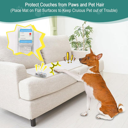 SEERWAY Scat Pet Shock Mat Indoor, Safe Shock Training Pads for Dogs and Cats, Electric Repellent Mat Keeps Pets Off Couch, Sofa, Counter Top, 3 Training Modes, 60"x12" Rectangular, Battery Operated