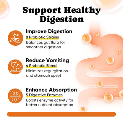 Cat Vitamin Treats with L-Lysine & Taurine – 12 Essential Vitamins & 5 Minerals, Cat Multivitamin Supplement for Immune, Joint & Skin Support, Daily Health Formula for Indoor & Senior Cats – 450 Chews