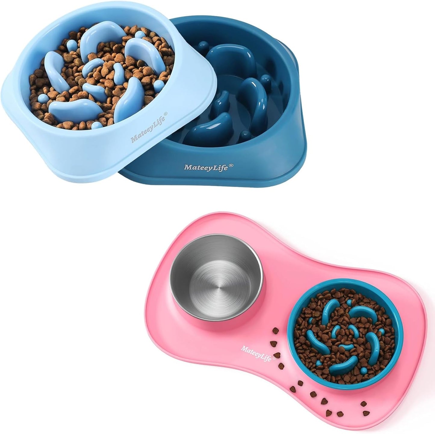 MateeyLife Slow Feeder Dog Bowls