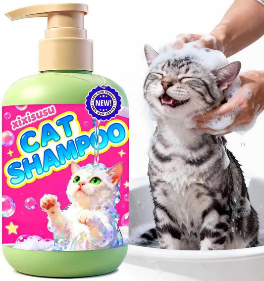 10 oz Hypoallergenic Cat Shampoo and Conditioner for Dandruff & Itchy Skin | Gentle Kitten Shampoo for Indoor Cats | Moisturizing Pet Shampoo for Cats & Kittens with Sensitive Skin (10 oz)