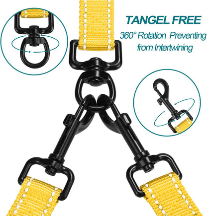 PetBonus No Tangle Double Dog Leash and Dog Seat Belt for Car