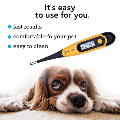 iProven Pet Thermometer (Termometro) for Accurate Fever Detection, Suitable for Cats/Dogs, Waterproof Pet Thermometer, Fast and Accurate Measurements in 20 Seconds - DT-K117 (5 Packs)