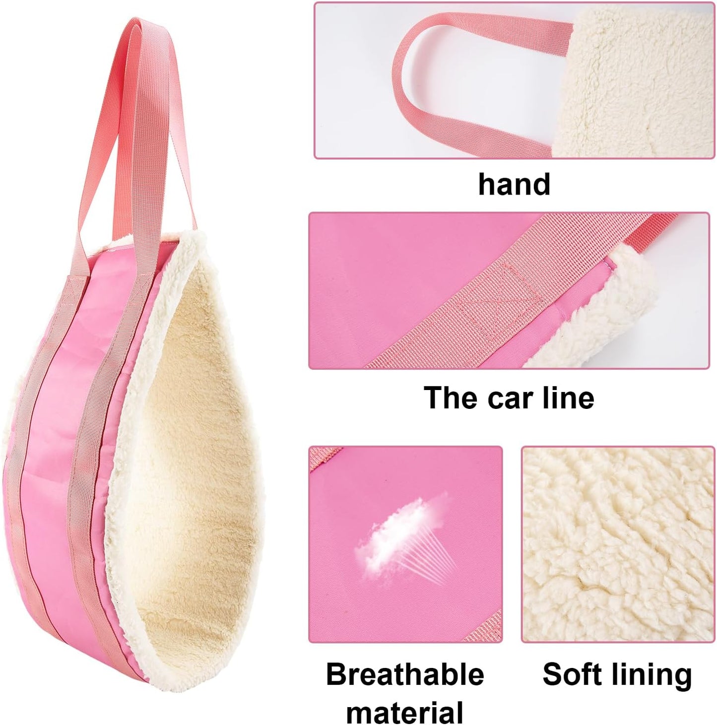 20-150lb Dog Sling for Large Dogs Hind Leg Support, Hevy Duty Portable Dog Lift Harness for Back Legs, Dog Hip Harness Large Breed, Pink, Large