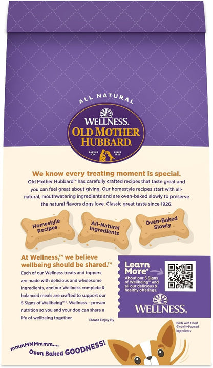 Old Mother Hubbard Wellness P-Nuttier Dog Biscuits, Natural, Training Treats, Peanut Butter Flavor, Mini Size, (20 Ounce Bag)