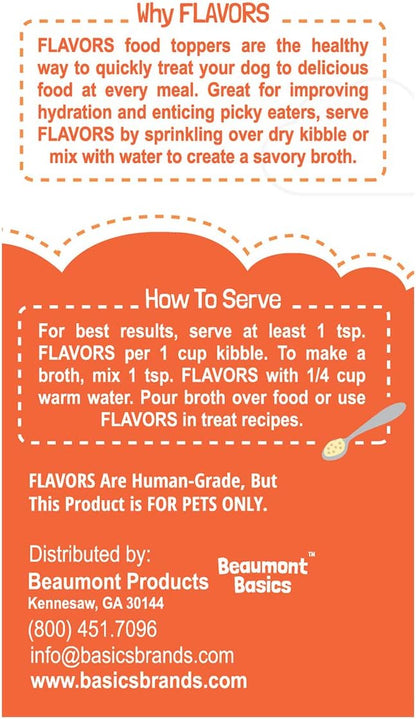 Flavors Food Topper for Dogs, Peanut Butter Recipe, 3.1-Ounce