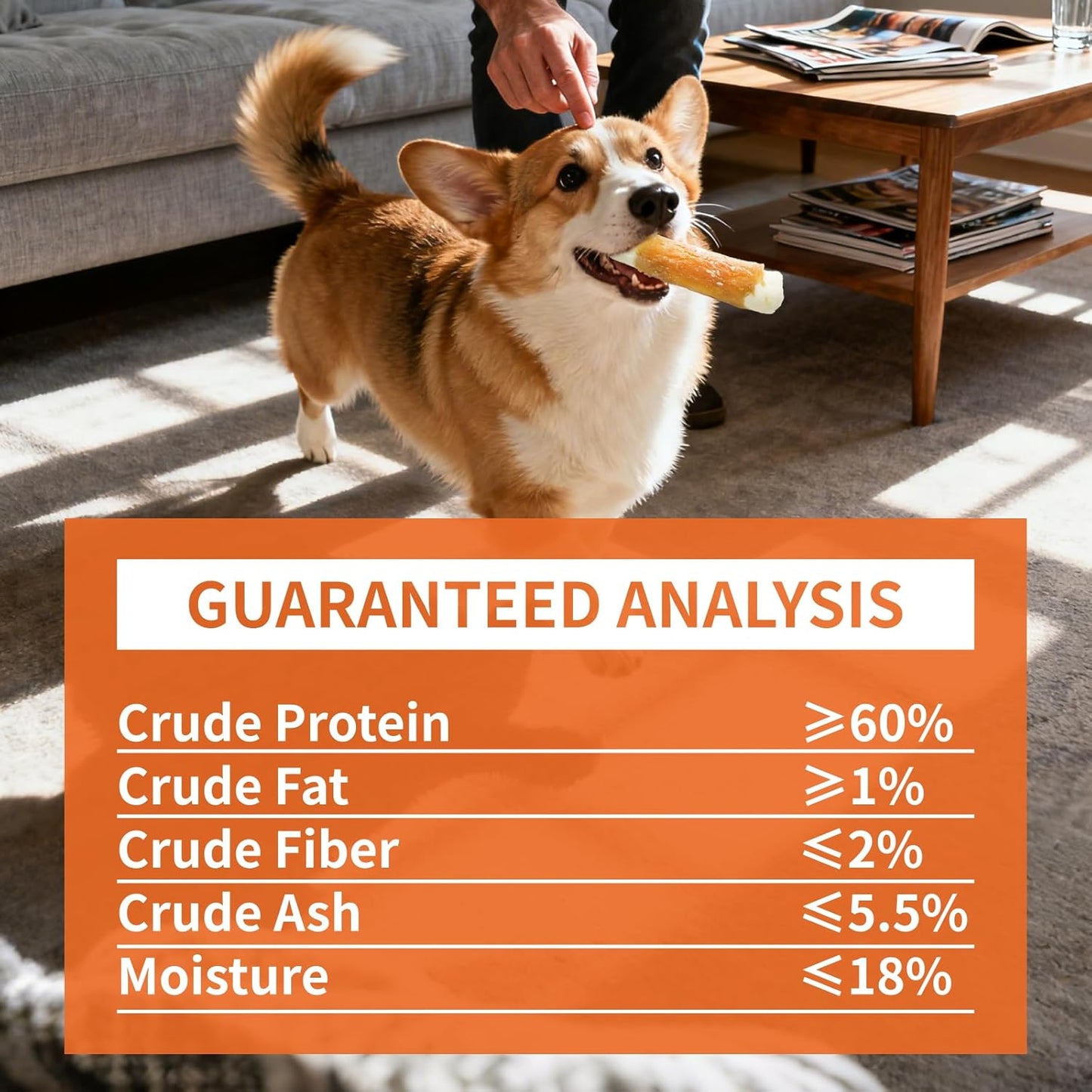 Dog Treats Chews, Chicken Wrapped Rawhide Sticks - Dog Snacks, High Protein, Free Grain & for Medium Large Dogs, 4.23 oz(4 Count)