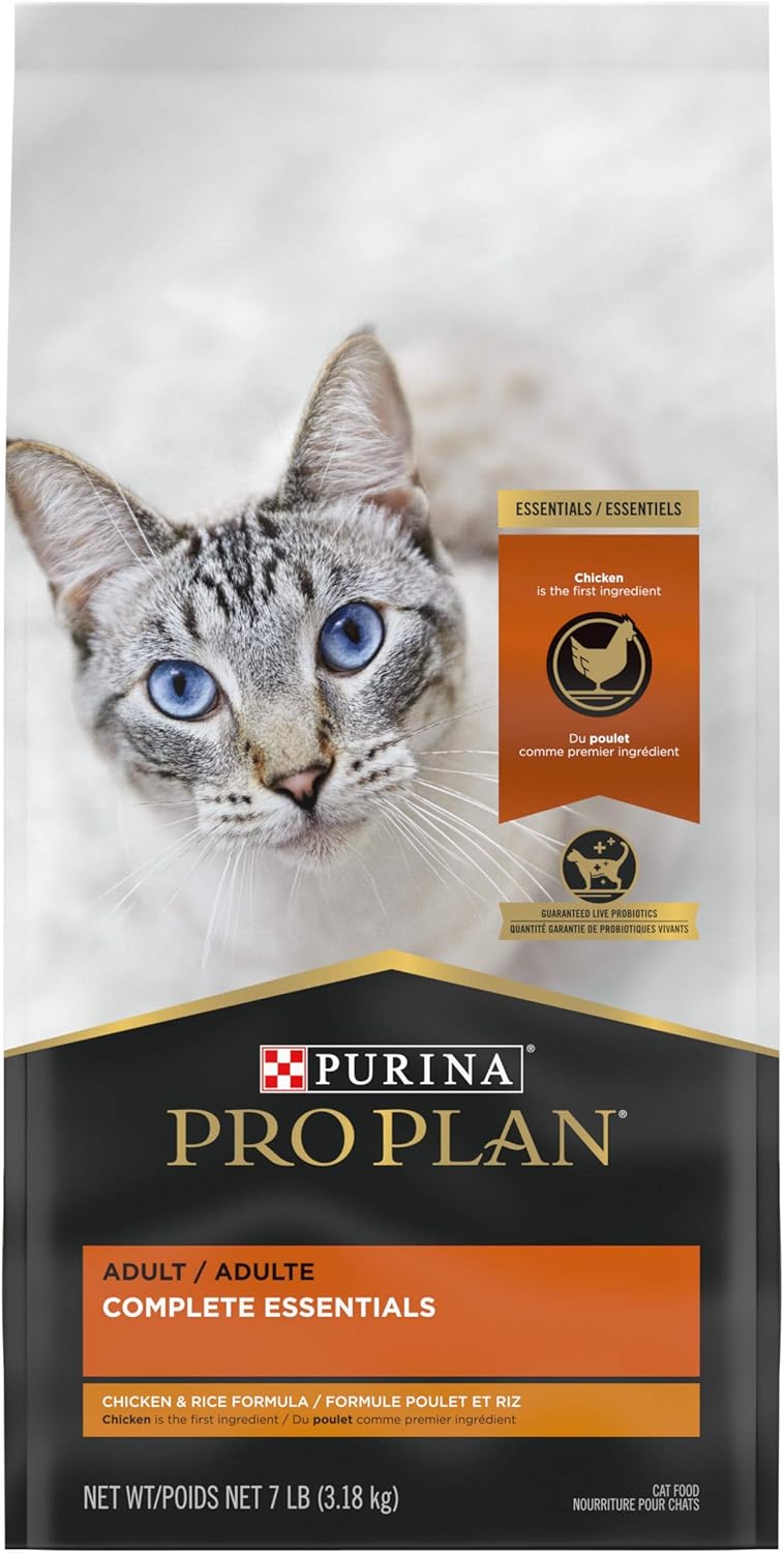 Purina Pro Plan High Protein Cat Food With Probiotics for Cats, Chicken and Rice Formula - 7 lb. Bag