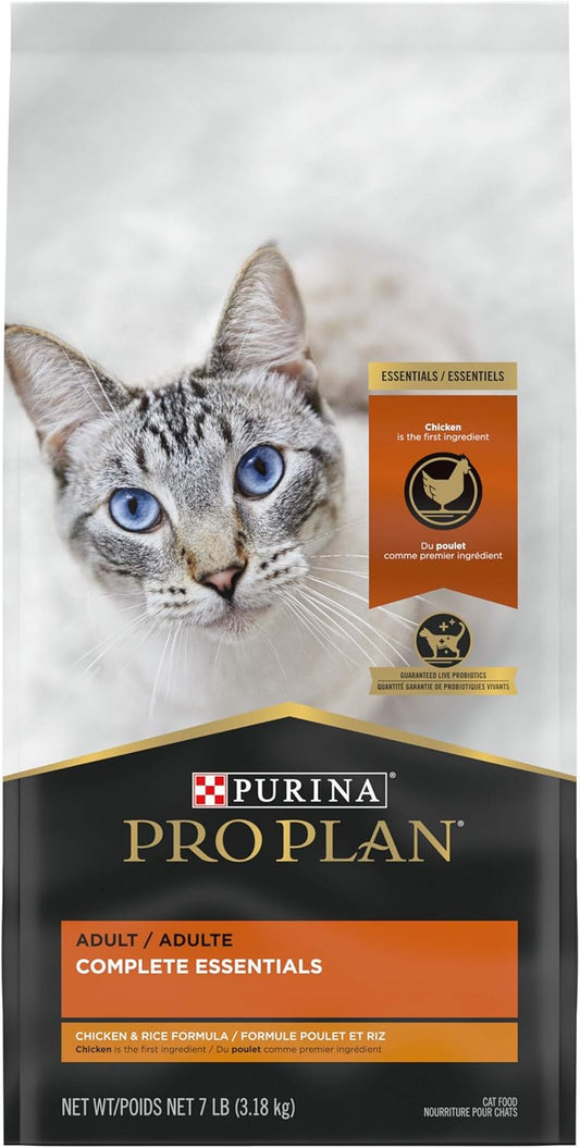 Purina Pro Plan High Protein Cat Food With Probiotics for Cats, Chicken and Rice Formula - 7 lb. Bag