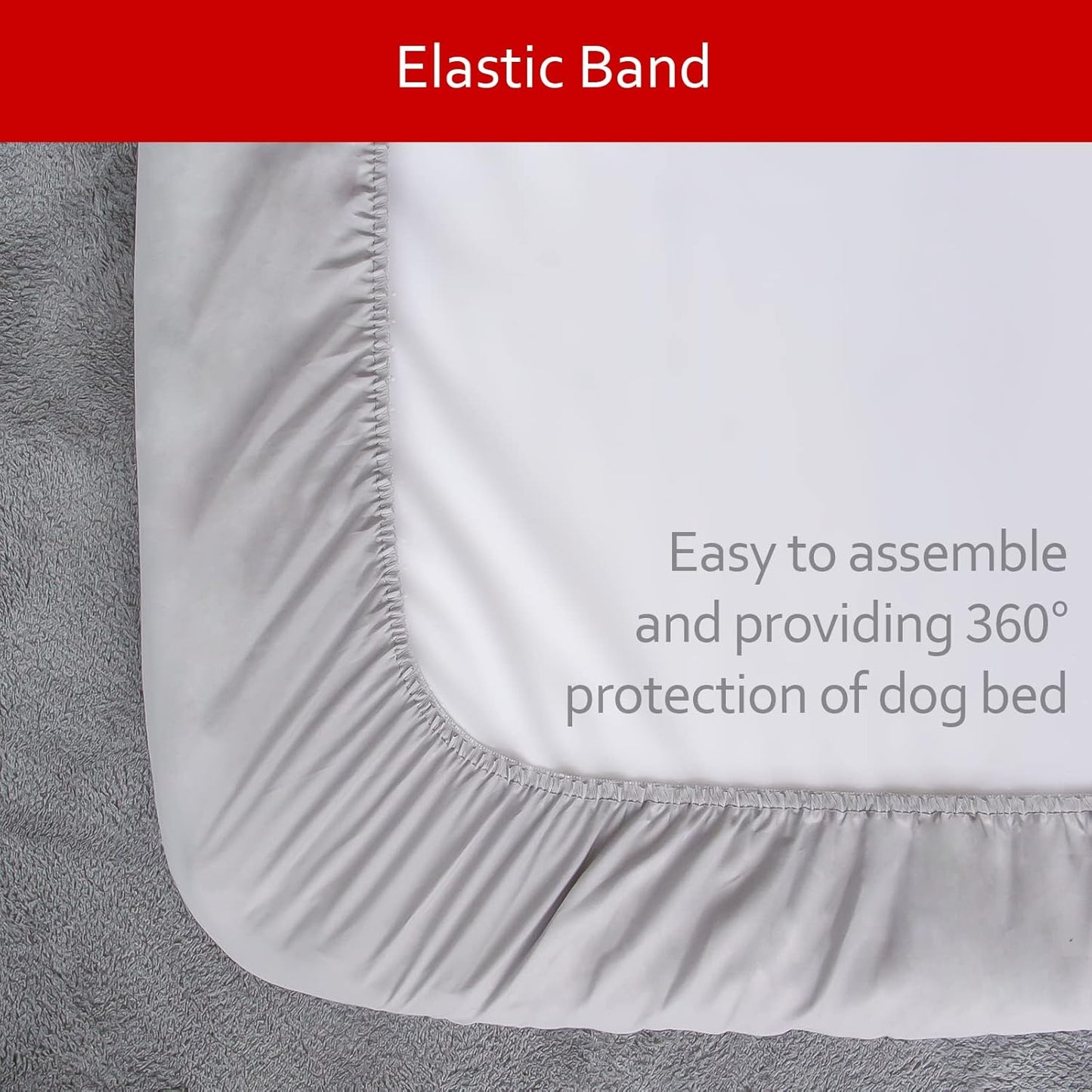 Moonsea Dog Bed Covers Replacement Washable 2 Pack, Waterproof Dog Bed Covers Dog Pillow Cover Quilted, Pet Bed Cover Lovely Grey Star Print, Puppy Bed Cover 27x36 Inches, for Dog/Cat, Cover Only