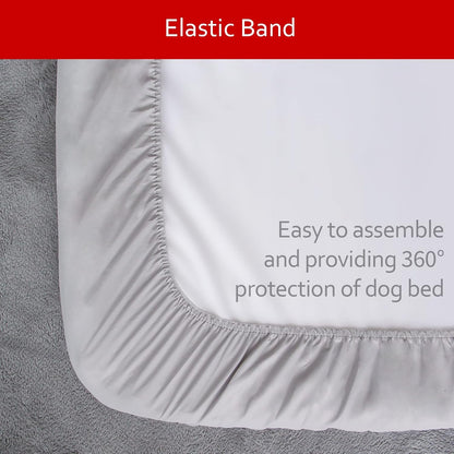 Moonsea Dog Bed Covers Replacement Washable 2 Pack, Waterproof Dog Bed Covers Dog Pillow Cover Quilted, Pet Bed Cover Lovely Grey Star Print, Puppy Bed Cover 27x36 Inches, for Dog/Cat, Cover Only