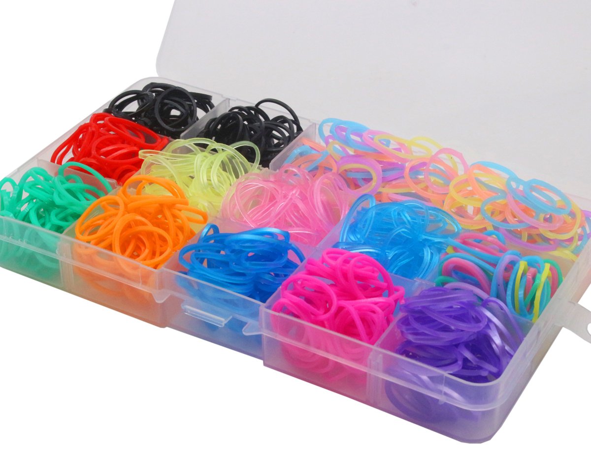 YOY 3/4" Pet Dog Stretchy Rubber Bands, 600/Box - Puppy Elastics Ties Pony Tail Holders Hair Accessories for Doggy Grooming Top Knots Ponytails Braids and Dreadlocks