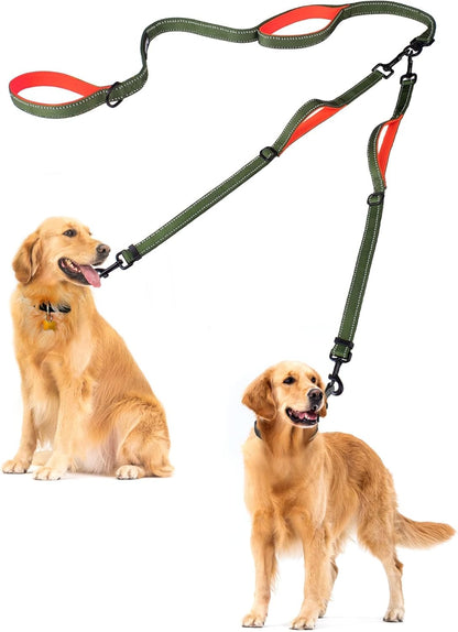 PetBonus No Tangle Double Dog Leash and Dog Seat Belt for Car