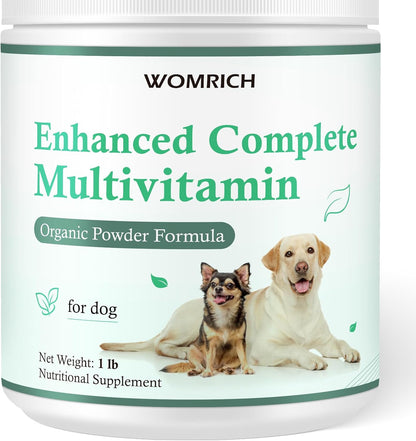 Dog Vitamins and Supplements Probiotics Powder 1LB - Enhanced Complete Multivitamin for Dogs Homemade Dog Food Supplement Supports Immune, Skin & Coat, Digestion with Vitamins, Omega-3, Probiotics