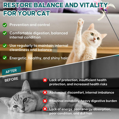 lvermect Liquid for Cats, Dewomax Liquid Formula for Cat | Broad Spectrum Support | Promotes Digestive Comfort & Daily Balance | Gentle & Easy-to-Feed | 100 ml (3.5 oz)