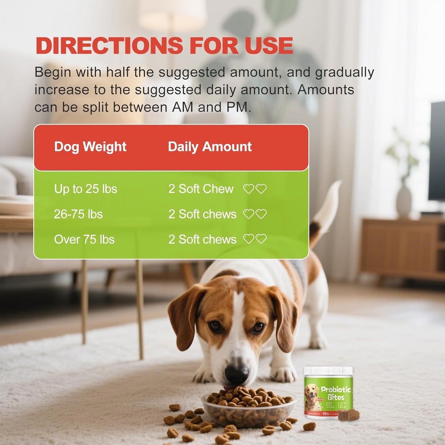 Probiotics for Dogs - Dog Probiotic Chews for Digestive Health, Gut Support, & Immune Boost - Dog Probiotics with Digestive Enzymes & Prebiotics - 120 Probiotic Chews for Dogs