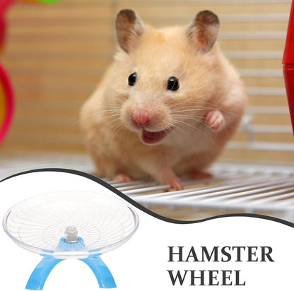 Silent Hamster Wheel Large Exercise Running with Blue Disc for Gerbils and Guinea Pigs Small Animal Supplies