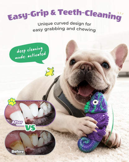 Tough Dog Toys for Aggressive Chewers: Squeaky Dog Toys for Medium & Large Breeds, Indestructible Dog Chew Toys to Keep Them Busy, Reduce Boredom, Bacon Flavor