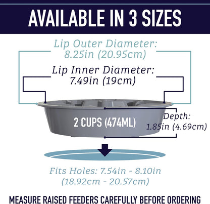 Leash Boss Slow Feeder Dog Bowls - Nonslip Slow Feeder Insert, Healthy Eating Dog Food Bowl, Includes Puppy Essentials Placemat & Star Mold, 2 Cup, Gray