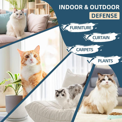 Cat deterrent spray Natural green lemon flavor Non-toxic anti scratch formula for cat and dog,Safe indoor and outdoor repellent for furniture,Blanket and plants Effective pet training assistance 100ml