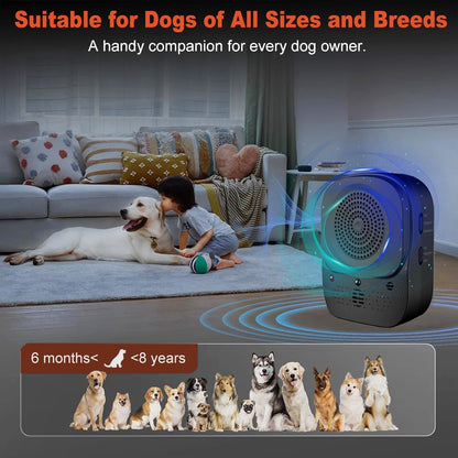 Anti Barking Device, 4 Modes Ultrasonic Dog Bark Control Box, Rechargeable Bark Deterrent for Dogs, Waterproof Indoor & Outdoor Use for Effective Dog Training & Behavior Correction
