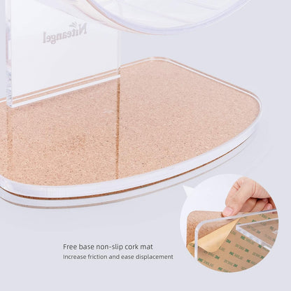 Niteangel Super-Silent Hamster Exercise Wheels - Quiet Spinner Hamster Running Wheels with Adjustable Stand for Hamsters Gerbils Mice Or Other Small Animals (M, Transparent)