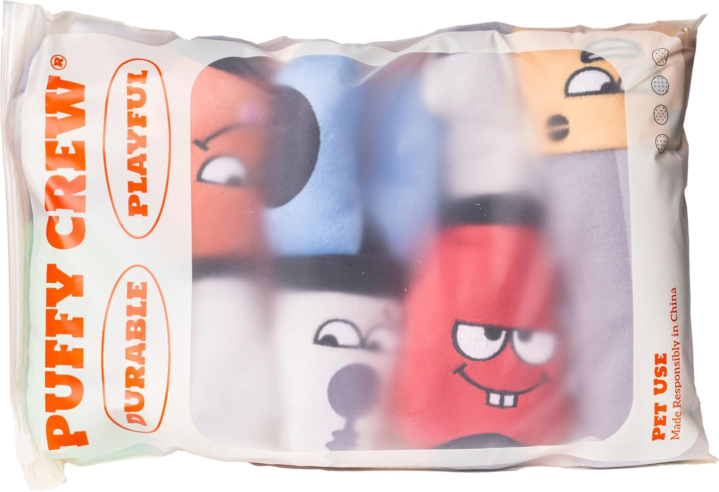 Squeaky Dog Plush Toy, Tools Bite_Stick Collection, 8", for Small and Medium Dogs (5 in 1, Small)