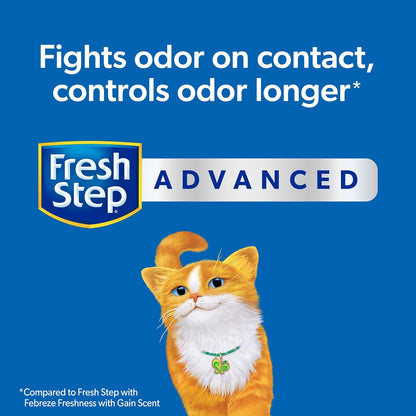 Fresh Step Advanced Clumping Litter with Febreze Freshness with Gain Scent, Fights Odor on Contact, 37 lbs. (2 x 18.5 lb. Box) (Package May Vary)