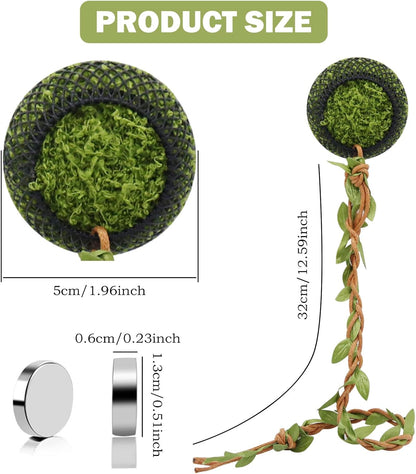 Reptile Hide with 2pcs Strong Magnet, Leather Jumping Spider Hideout with Magnet - Mesh Natural Habitat Decor for Spider Enclosures, Reptiles & Amphibians - Secure Hiding Cave Accessories