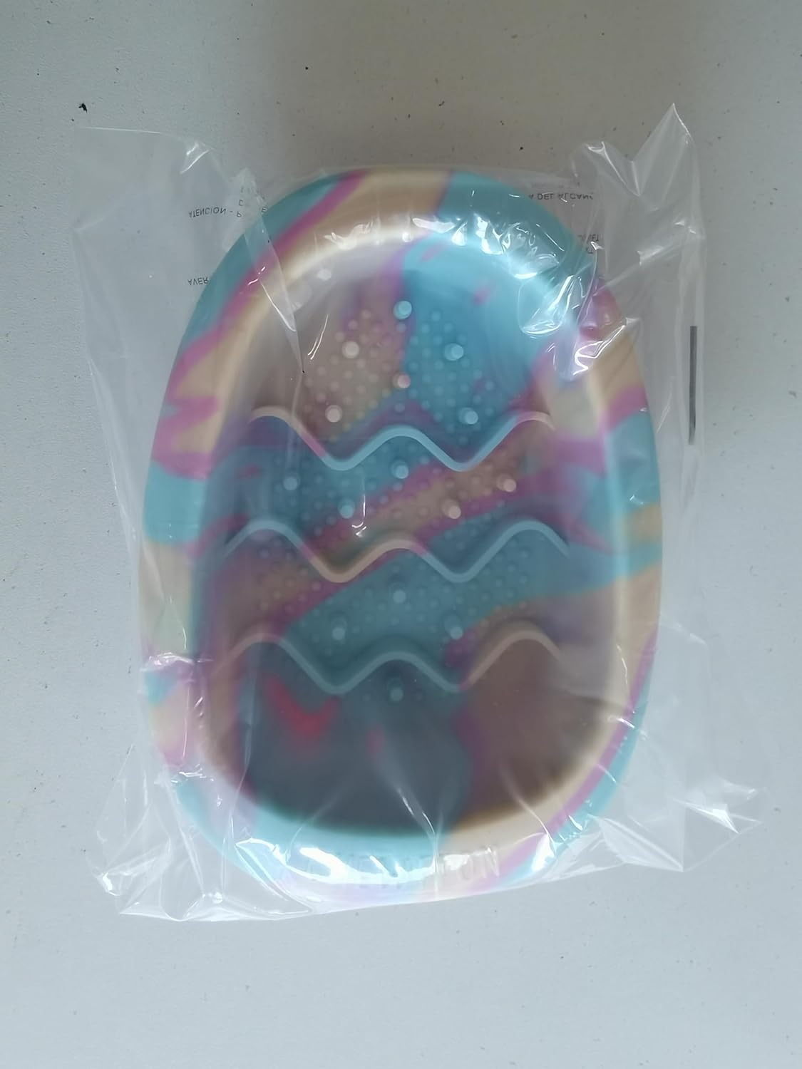 CHEWFFON Interactive Dog&Cat Lick Mat Bowls, BPA-Free Silicone Dog Slow Feeder Bowl with Suction Cups, Non Slip Food Bowl for Dogs and Cats, Reduces Boredom and Anxiety, Dishwasher Safe, Rainbow Small