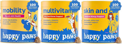 Move & Groove Bundle – Joint, Multivitamin & Skin Soft Chews for Dogs – Glucosamine, Biotin & Vitamins – Mobility, Skin & Overall Wellness – Bacon, Lamb & Chicken Flavors