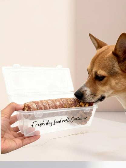 Dog Food Roll Storage Container:Fresh Pet Food Refrigerated Storage With a lid Convenient and keep the refrigerator smelling fresh,A must-have for dog lovers