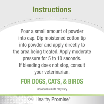 Four Paws Healthy Promise Quick Action Blood Stopper Styptic Powder for Dogs & Cats, 0.5 Ounces (Pack of 1)