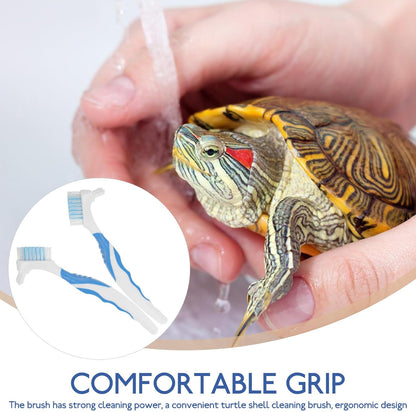 2Pcs Multi-Functional Small Turtle Shell Cleaning Brush Dirt Remover for Tortoise Mud Removal Household Mini Cleaner for Reptile Health Supplies