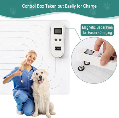 SEERWAY 2 Rechargeable Pet Shock Mats Same Size, Cat Repellent Pad, Cat Deterrent Mat, Electric Training Mat Keeps Dogs and Cats Off Sofa, Couch, Bed and Countertop (48"x20")