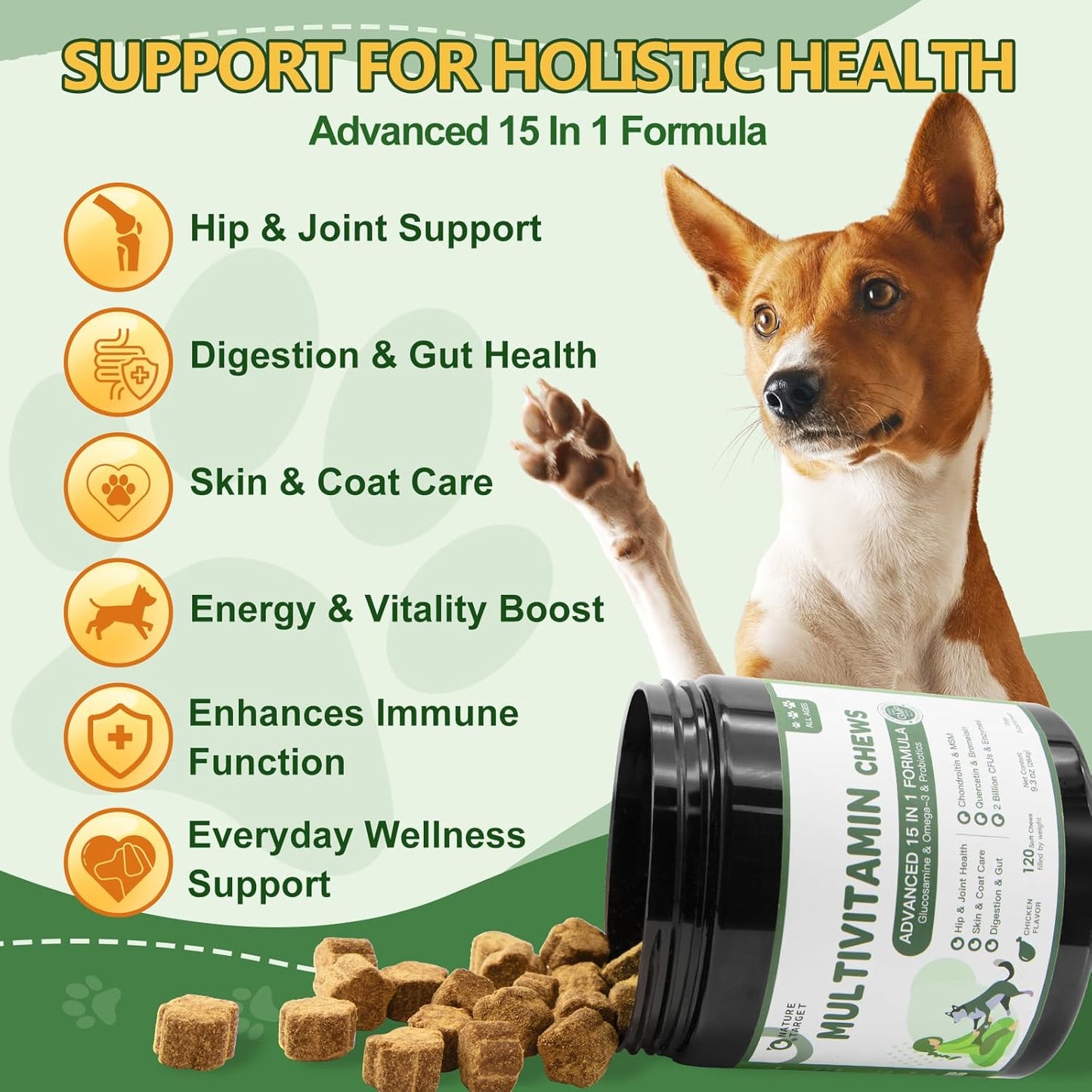 Multivitamin for Dogs Soft Chews & Glucosamine for Dogs 180 Counts