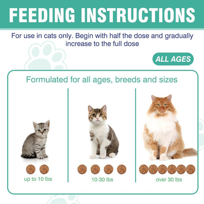 Cat Hairball Remedy Treats, 150 Soft Chews Cat Hair Ball Treatment Furball Control Relief Helps Eliminate and Prevent Hairballs for Indoor Cats Supports Skin and Coat Digestion Chicken Flavor