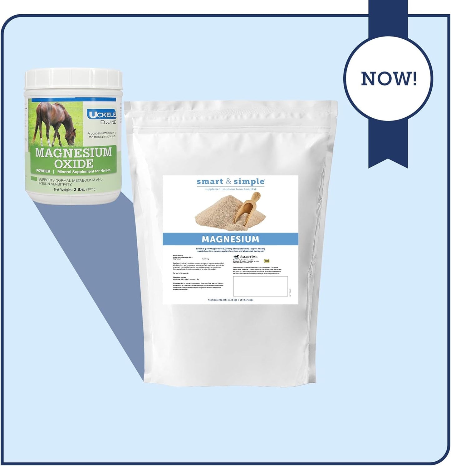 SmartEquine Smart & Simple Magnesium Horse Supplement | Supports Metabolism and Muscle Function | 154 Servings | 3 lb