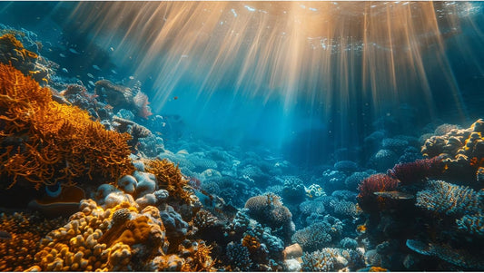 Aquarium Background, Ocean Fish Tank Background, Terrarium Background Cloth 27.6 x 11.8 inches